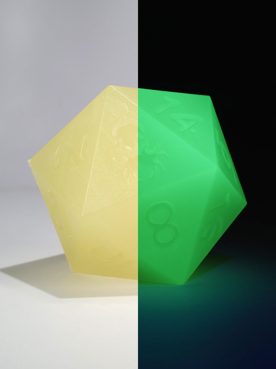 RAW 55mm Glow in the Dark Yellow D20